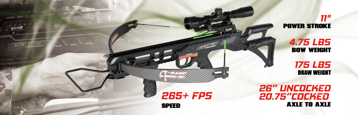 Arbalète de chasse Hori-Zone Rage Special OPPS 175 lbs 265 FPS - Arbalètes  (7146967)