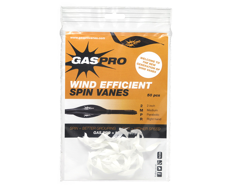 Plumes spin plastiques version Wind MED 2" - Gas Pro Archery
