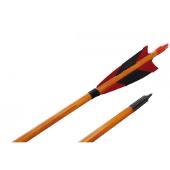 Flèche bois plumes naturelles bicolores Premium I - LPSA Archery