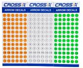 Numéros adhésifs pour marquage des flèches Cross-X