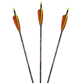 Flèches carbone Gladiator plumes naturelles 6.2MM - Cross-X Archery