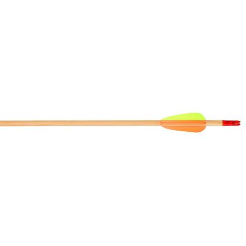 Fleche-bois-loisir-plumes-plastique-EK-Archery-TRAD23060