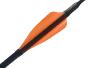 Plumes 70mm spin par 50 - Xs Wings Archery Couleur Plume Xs Wings : Fluo Orange